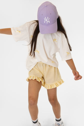 Salty strikjes tee - White/Yellow