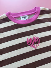 Salty Skater tee stripes | Brown/Beige